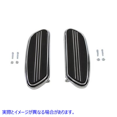27-0855 ドライバークロームフットボードセット 取寄せ Vツイン Driver Chrome Footboard Set (検索用／50631-04