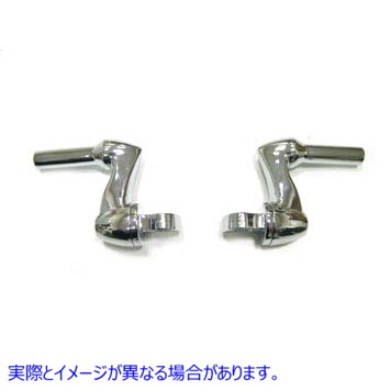 27-0873 クロームフットペグマウント調整可能なオフセット 取寄せ Vツイン Chrome Footpeg Mount Adjustable Offset (検索用／
