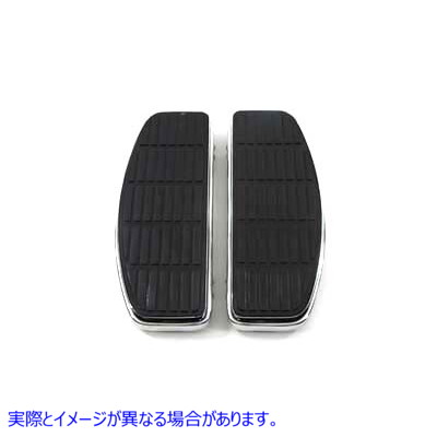 27-0906 ドライバークローム「D」シェイプフットボードセット 取寄せ Vツイン Driver Chrome 'D' Shape Footboard Set (検索用／