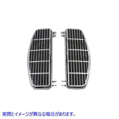 27-0922 ドライバー ISO インサート フットボード セット D シェイプ 取寄せ Vツイン 'D' Driver Footboard Set Chrome (検索用