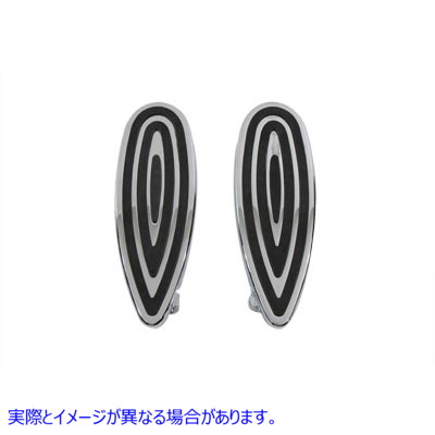 27-0944 ティアドロップデザインのドライバーフットボードセット 取寄せ Vツイン Driver Footboard Set with Teardrop Design (
