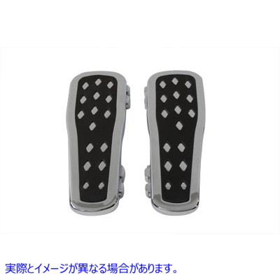 27-0963 ダイヤモンドデザインのドライバーフットボードセット 取寄せ Vツイン Driver Footboard Set with Diamond Design (検索
