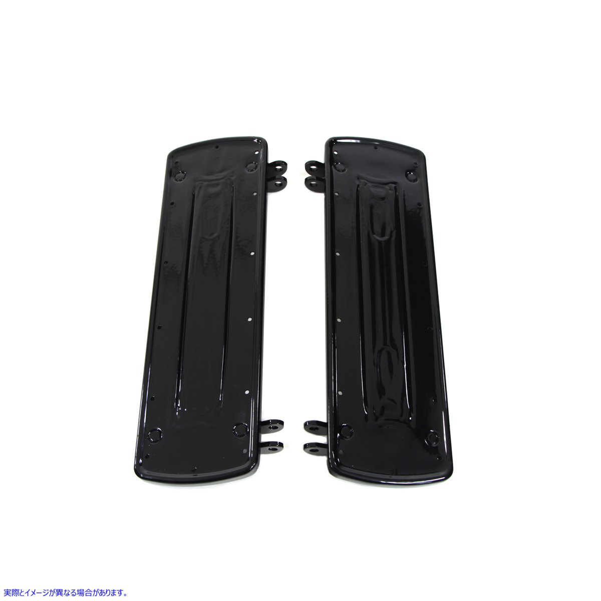 27-0966 ドライバー スクエアスタイル フットボードセット ブラック 取寄せ Vツイン Driver Square Style Footboard Set Black (