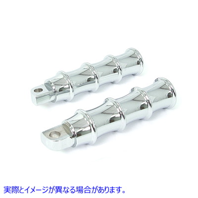 27-0971 クローム トライバル スタイル フットペグ セット 取寄せ Vツイン Chrome Tribal Style Footpeg Set (検索用／