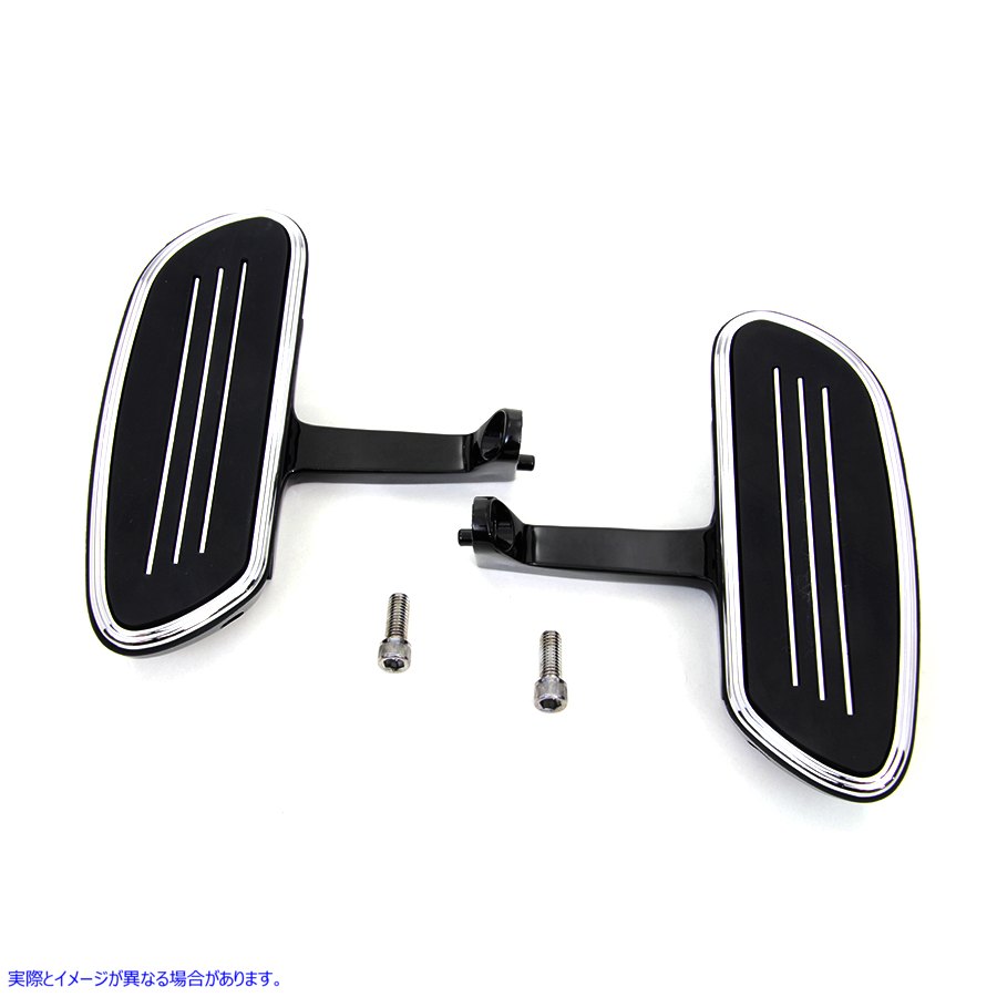 27-0977 ストリームライナーデザインのパッセンジャーフットボードセット 取寄せ Vツイン Passenger Footboard Set with Streaml