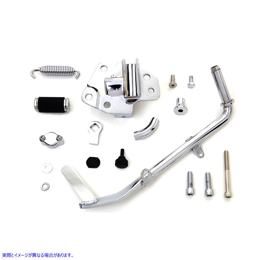 27-1007 クローム ジフィー キックスタンド キット 取寄せ Vツイン Chrome Jiffy Kickstand Kit (検索用／