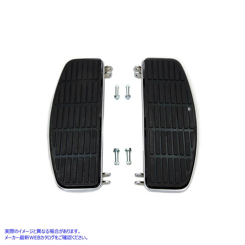 27-1011 FXRP ドライバー クローム D シェイプ フットボード セット 取寄せ Vツイン FXRP Driver Chrome 'D' Shape Footboard Se