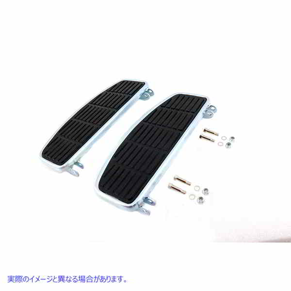 27-1048 ドライバー亜鉛「D」シェイプフットボードセット 取寄せ Vツイン 'D' Driver Footboard Set Zinc (検索用／