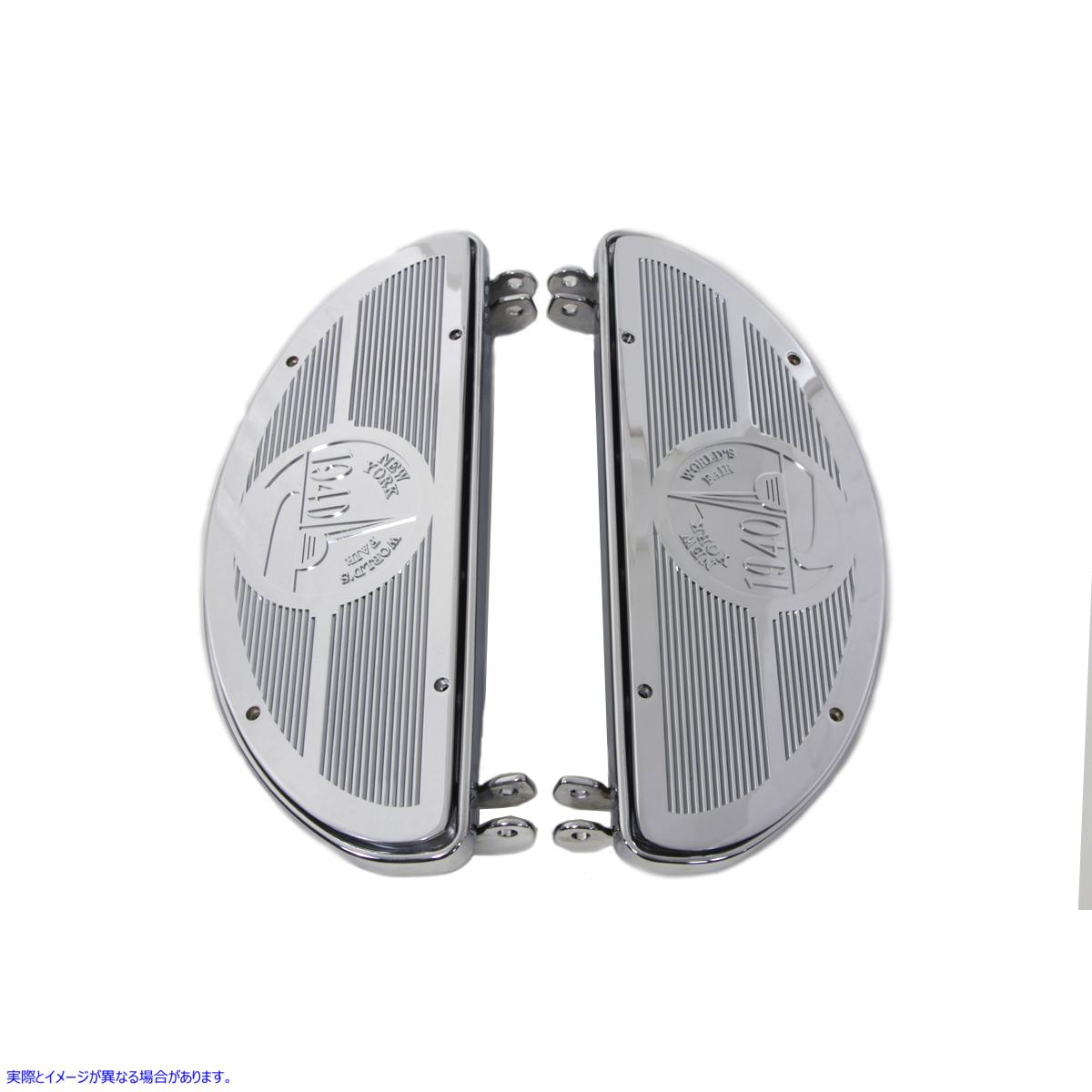 27-1049 クロームドライバーハーフムーンフットボードキット 取寄せ Vツイン Half Moon Footboard Kit Chrome (検索用／
