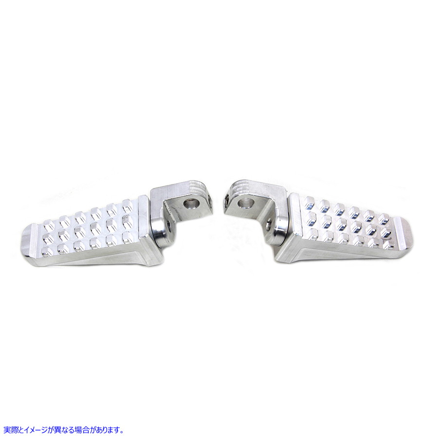 27-1052 ポリッシュドレーサースタイルフットペグセット 取寄せ Vツイン Polished Racer Style Footpeg Set (検索用／
