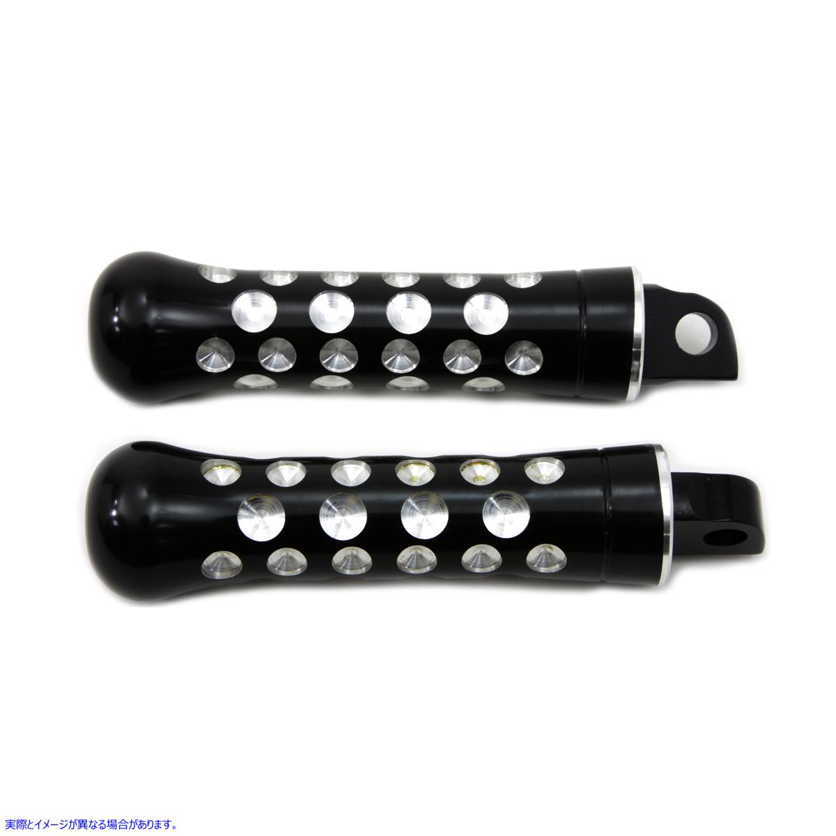 27-1060 ブラック コンター Agostinni フットペグ セット 取寄せ Vツイン Black Contour Agostinni Footpeg Set (検索用／