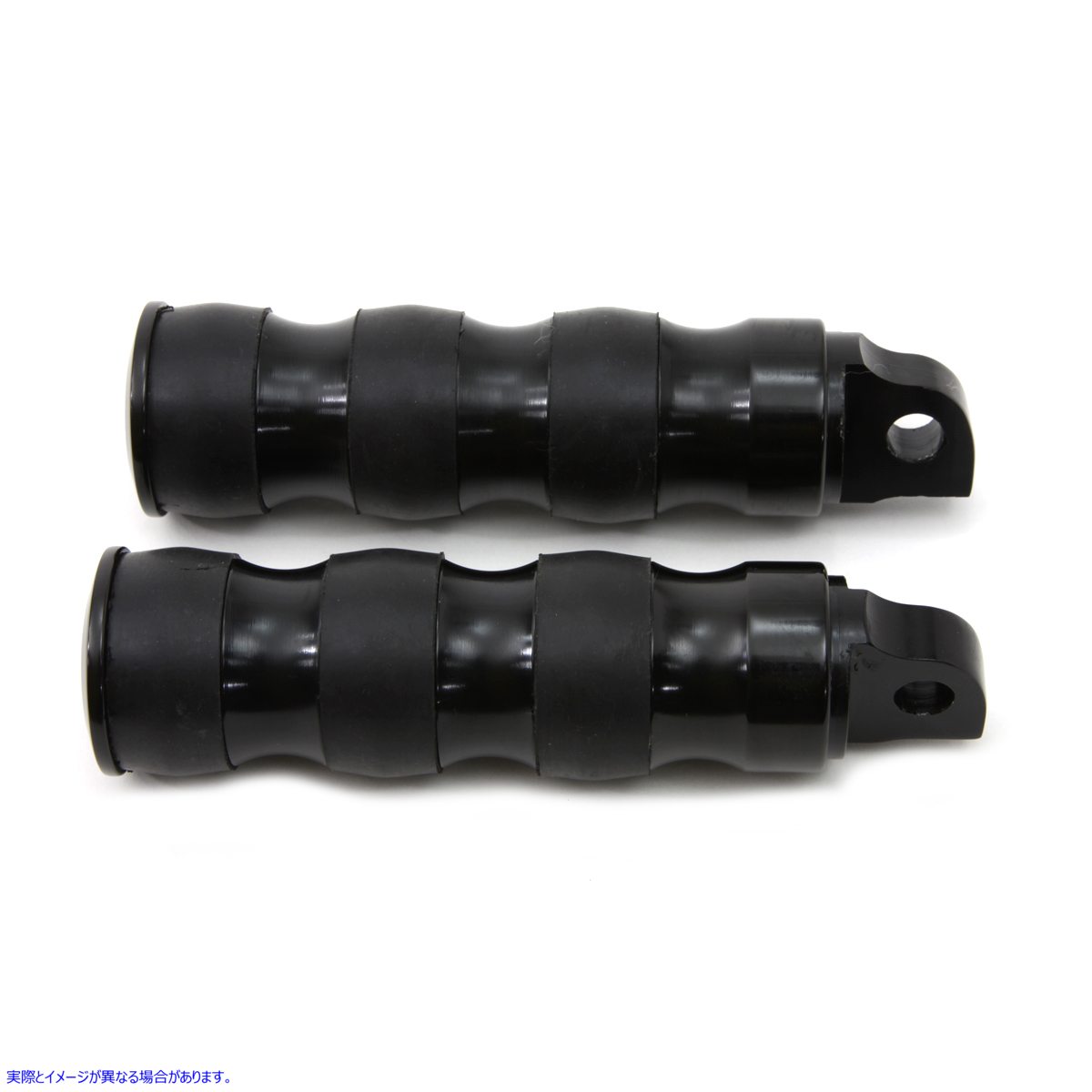 27-1074 ブラック スリー バンド スタイル フットペグ セット 取寄せ Vツイン Black Three Band Style Footpeg Set (検索用／