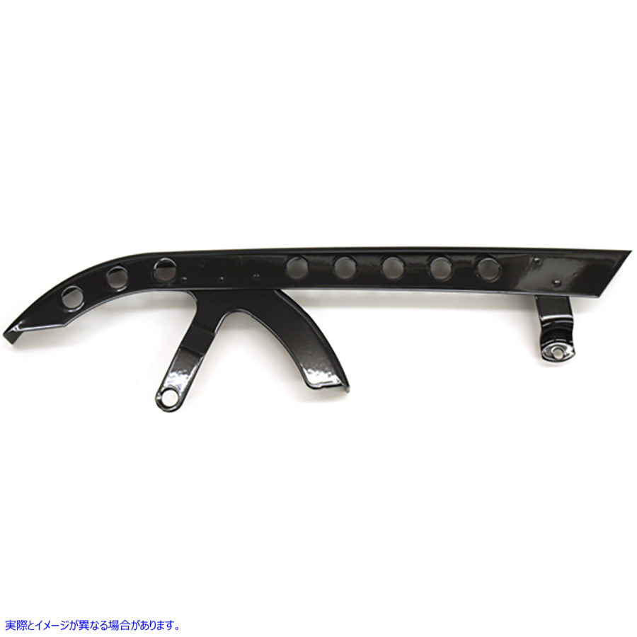 27-1443 ブラックのリアベルトガードアッパー 取寄せ Vツイン Black Rear Belt Guard Upper (検索用／