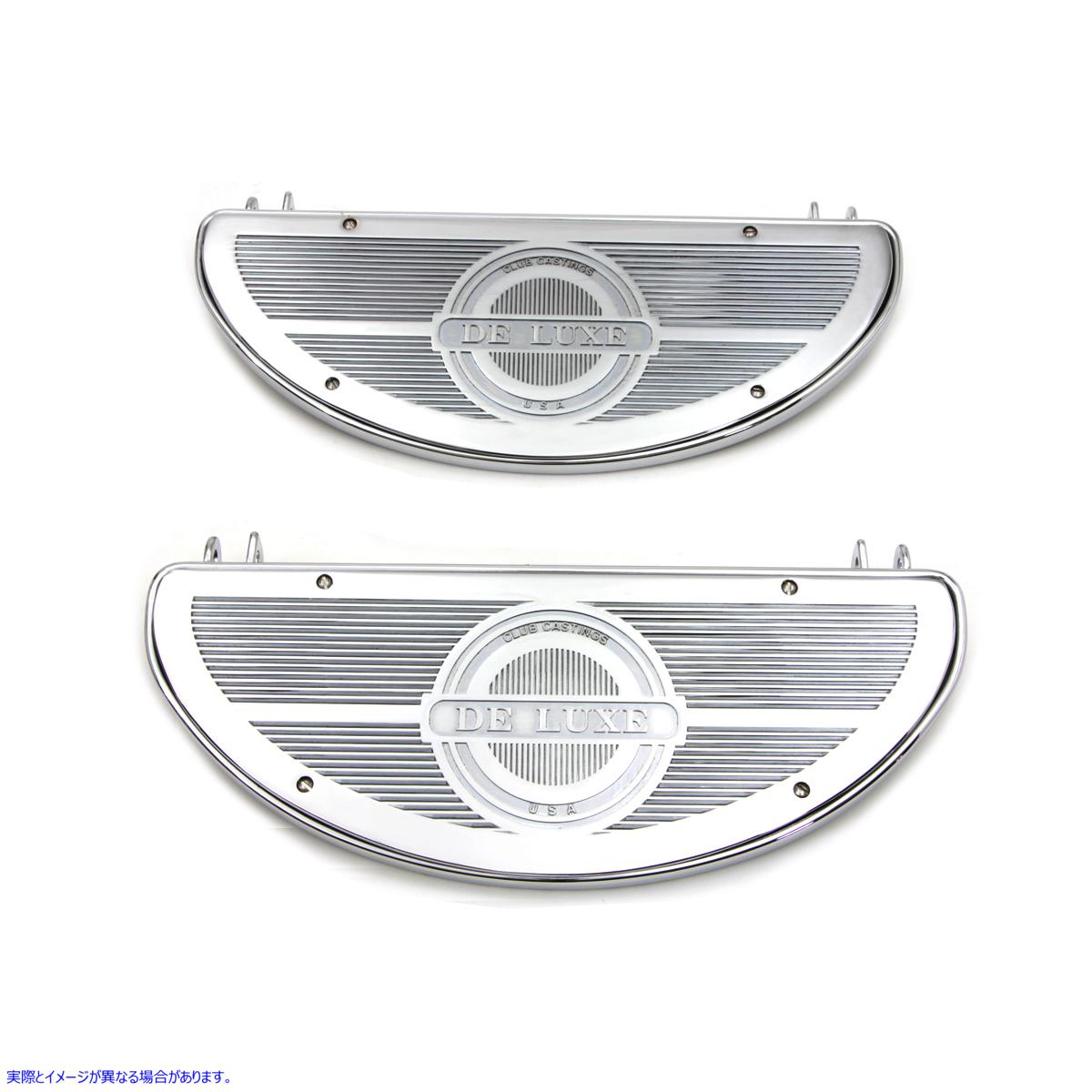 27-1535 クローム レプリカ ドライバー ハーフムーン フットボード セット 取寄せ Vツイン Half Moon Footboard Set Chrome (検