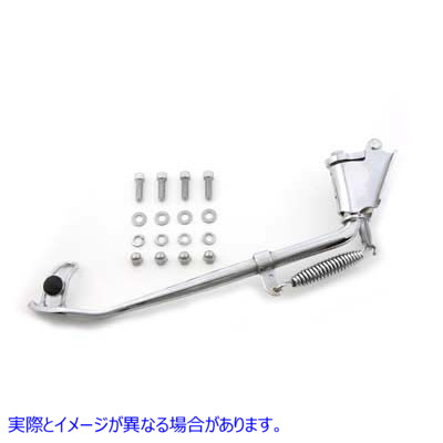 27-1671 Jiffy キックスタンド アセンブリ クローム 取寄せ Vツイン Jiffy Kickstand Assembly Chrome (検索用／