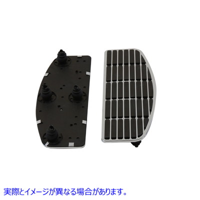 27-1705 フットボードマットセット クローム 取寄せ Vツイン Footboard Mat Set Chrome (検索用／