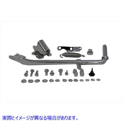 27-1723 Jiffy キックスタンド アセンブリ クローム 取寄せ Vツイン Jiffy Kickstand Assembly Chrome (検索用／