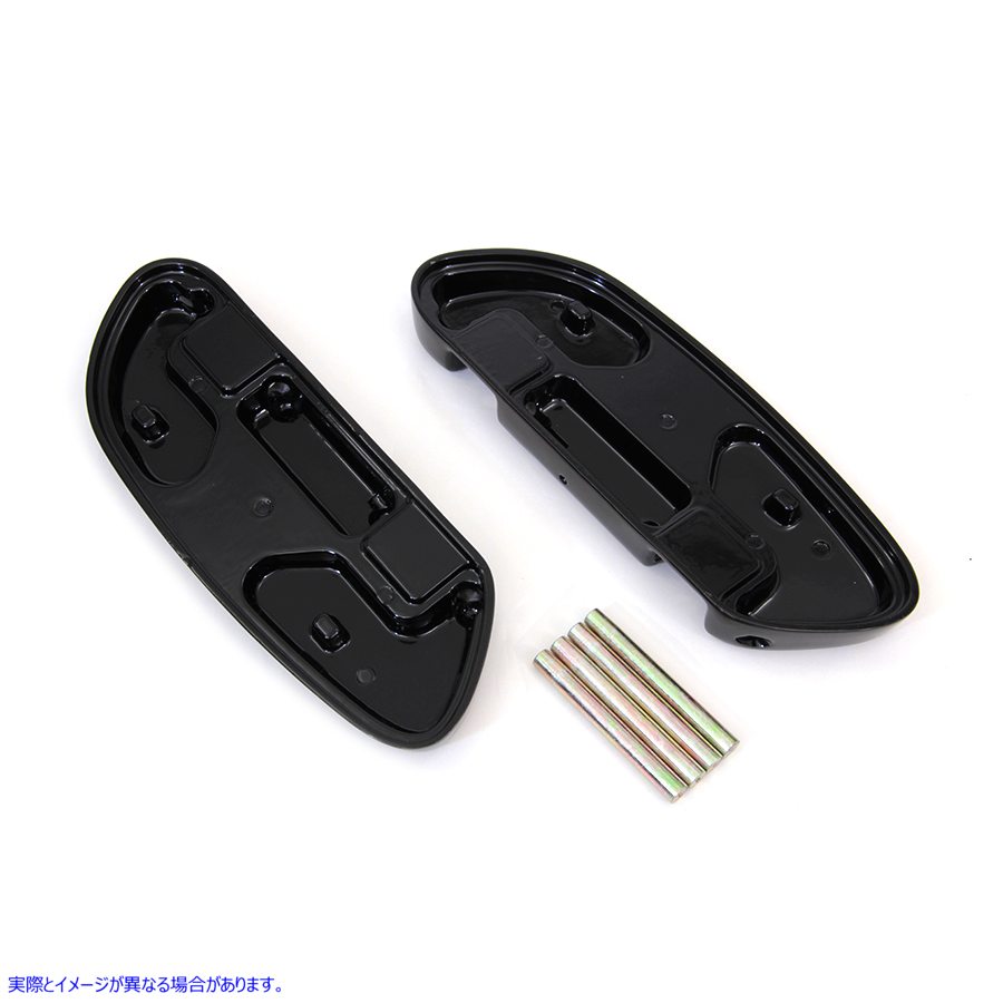 27-1761 助手席フットボードセット ブラック 取寄せ Vツイン Passenger Footboard Set Black (検索用／