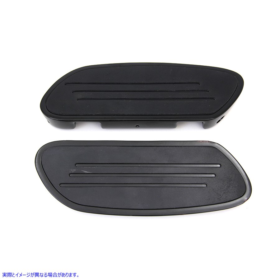 27-1762 ブラックのパッセンジャーフットボードセット 取寄せ Vツイン Black Passenger Footboard Set (検索用／
