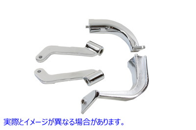 27-1793 フットボードマウントブラケットセット クローム 取寄せ Vツイン Footboard Mount Bracket Set Chrome (検索用／47365-0