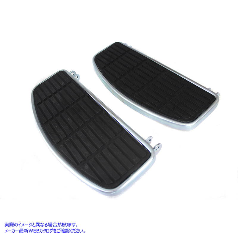 27-1823 ドライバー亜鉛メッキ「D」シェイプフットボードセット 取寄せ Vツイン 'D' Driver Footboard Set Zinc (検索用／