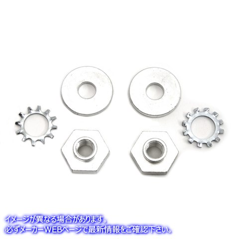 2758-6 カドミウム スポットランプ フォーク ブラケット ボルトとナット キット 取寄せ Vツイン Cadmium Spotlamp Fork Bracket