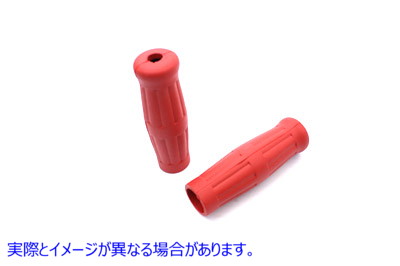 28-0160 ブライトレッドグリップセット 1909 スタイル 取寄せ Vツイン Bright Red Grip Set 1909 Style (検索用／