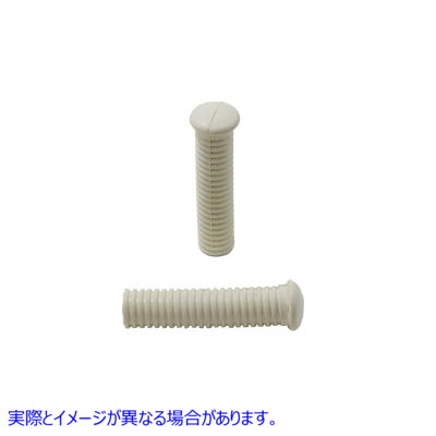 28-0205 キックスターターまたはパッセンジャー用フットペグ ホワイト 取寄せ Vツイン Footpeg for Kick Starter or Passenger W