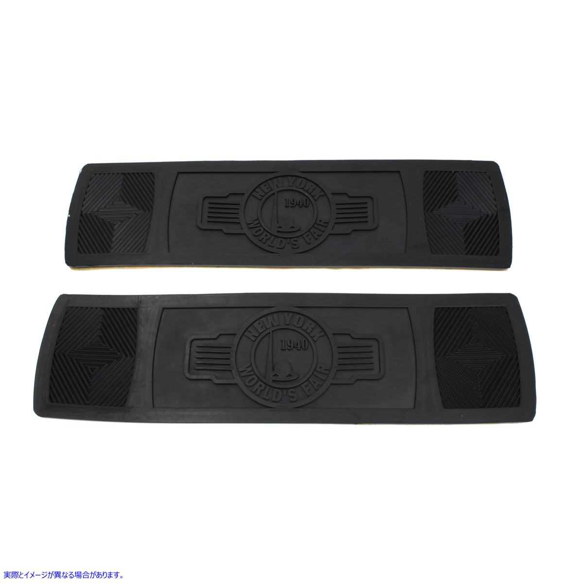 28-0237 万国博覧会長方形フットボードラバーセット 取寄せ Vツイン World's Fair Rectangular Footboard Rubber Set (検索用／