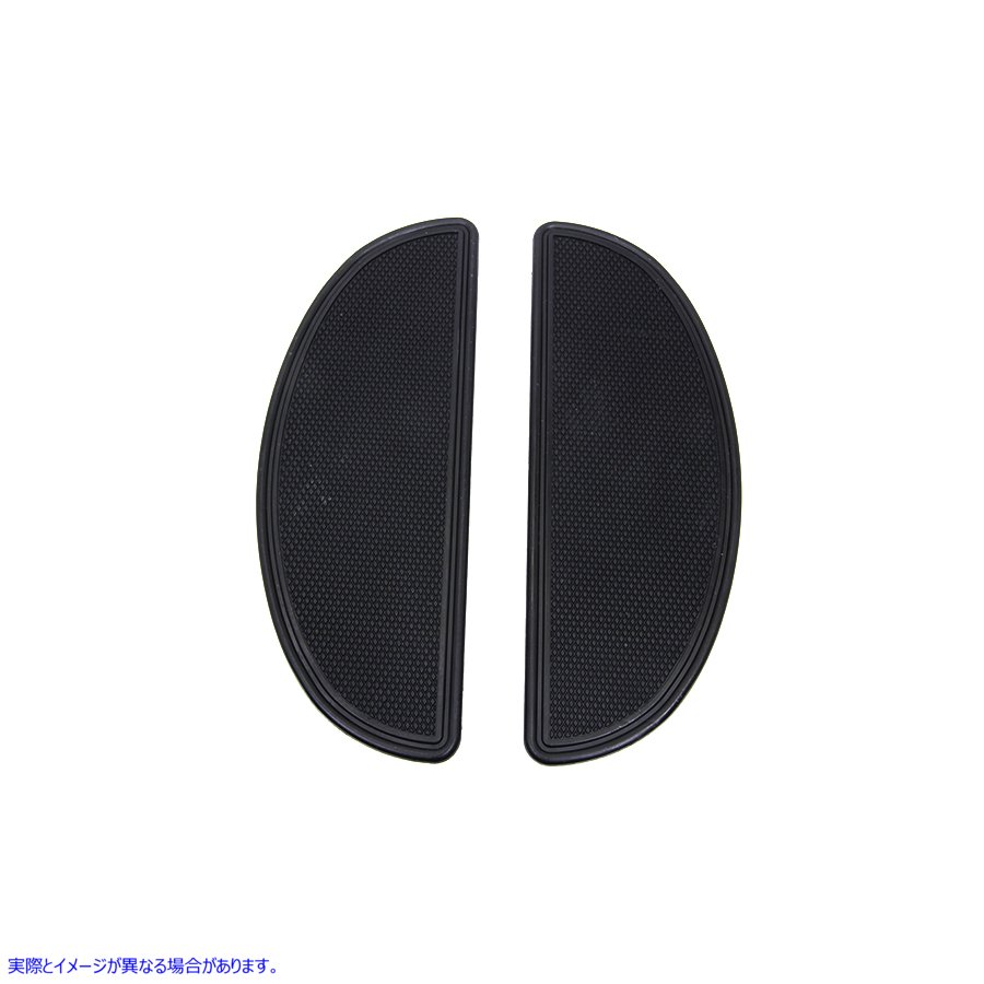 28-0381 ドライバーアッパーフットボードプレートセット ブラック 取寄せ Vツイン Driver Upper Footboard Plate Set Black (検