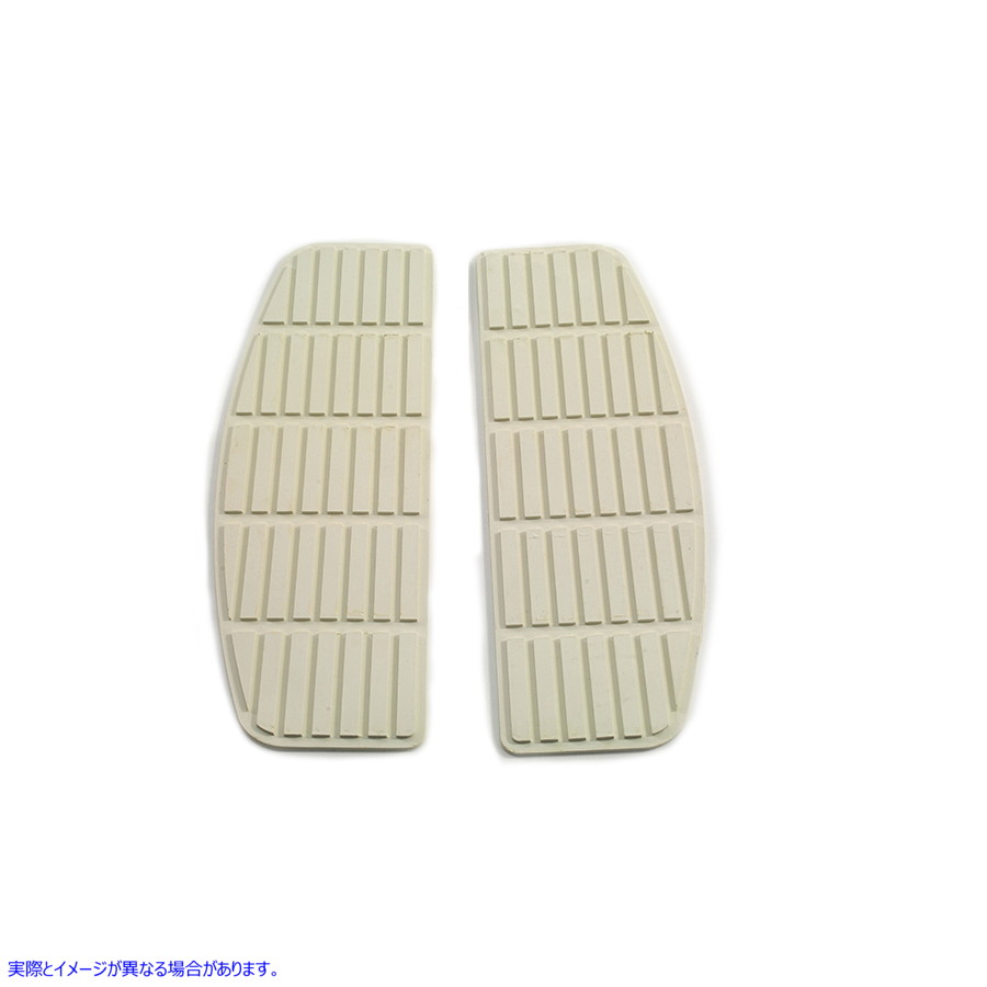 28-0414 フットボードホワイトマットセット 取寄せ Vツイン Footboard White Mat Set (検索用／50614-66