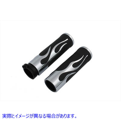 28-0454 ホットロッドフレイムスタイルグリップセット 取寄せ Vツイン Hot Rod Flame Style Grip Set (検索用／
