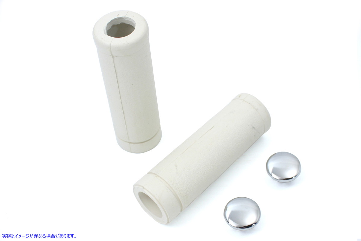 28-0602 純正スタイルホワイトグリップセット 取寄せ Vツイン Stock Style White Grip Set (検索用／56206-74