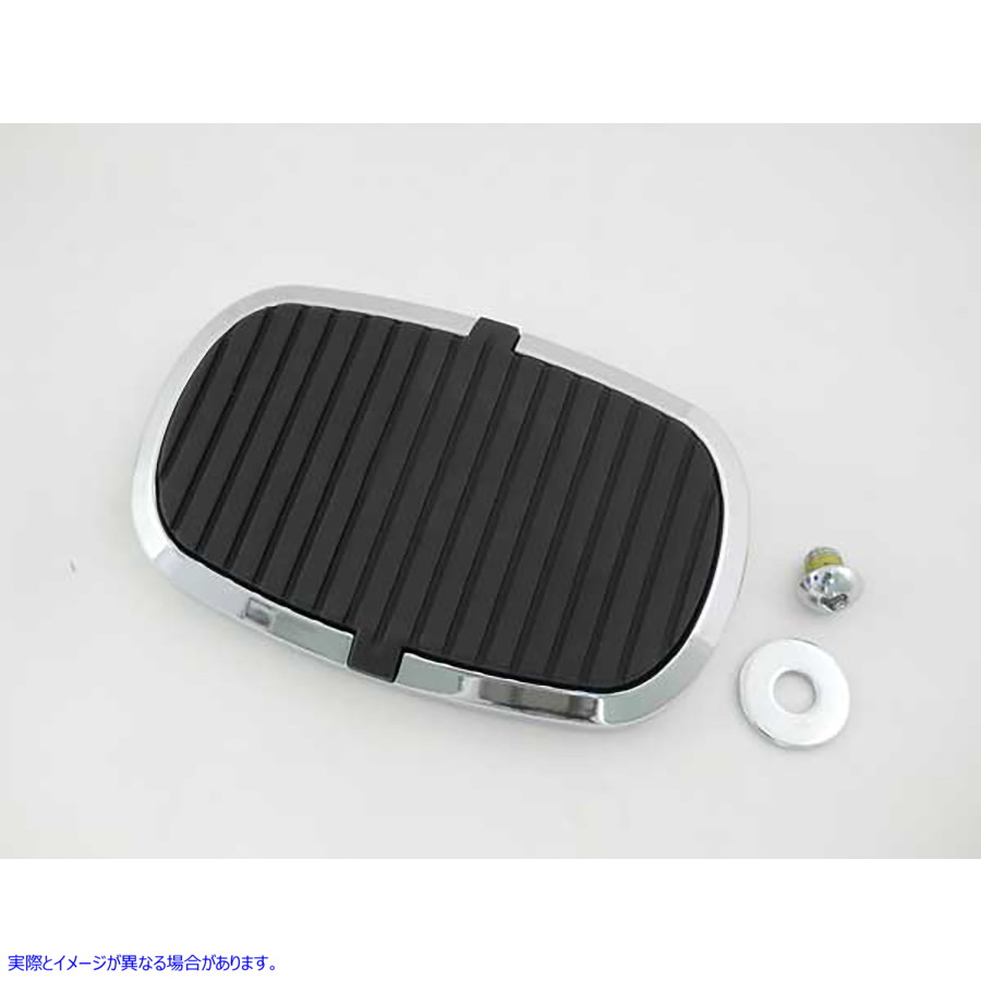 28-0825 大型ブレーキペダルパッド クローム 取寄せ Vツイン Large Brake Pedal Pad Chrome (検索用／42700-05
