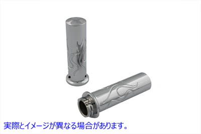 28-0845 ビレットフランジフレームスタイルグリップセット 取寄せ Vツイン Billet Flanged Flame Style Grip Set (検索用／