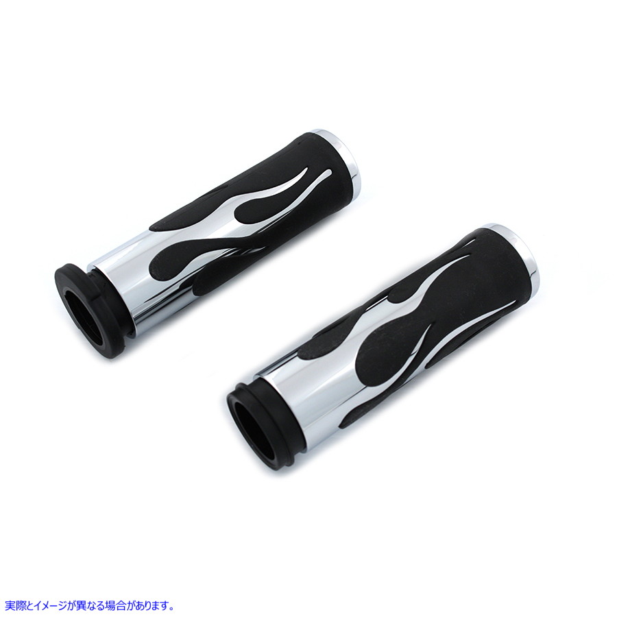 28-0857 スロットルバイワイヤーフレームスタイルグリップセット 取寄せ Vツイン Throttle By Wire Flame Style Grip Set (検索