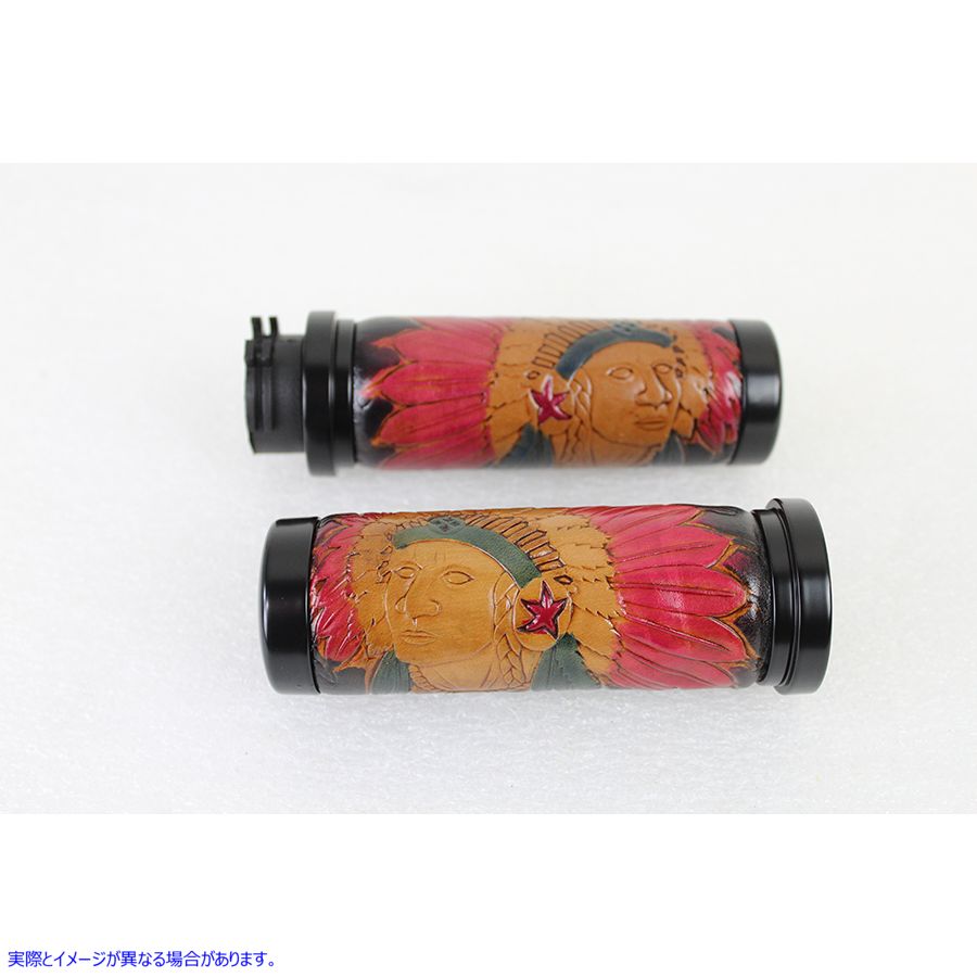 28-0894 ブラックエンド付きインディアングリップセット 取寄せ Vツイン Indian Grip Set with Black Ends (検索用／
