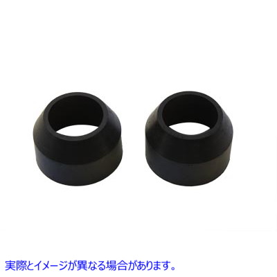 28-0901 41mm ラバー フォーク ブーツ ブラック 取寄せ Vツイン 41mm Rubber Fork Boots Black (検索用／