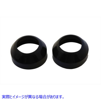 28-0904 41mm ラバー フォーク ブーツ ブラック 取寄せ Vツイン 41mm Rubber Fork Boots Black (検索用／45420-80