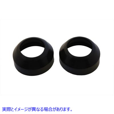 28-0909 41mm ラバー フォーク ブーツ ブラック 取寄せ Vツイン 41mm Rubber Fork Boots Black (検索用／