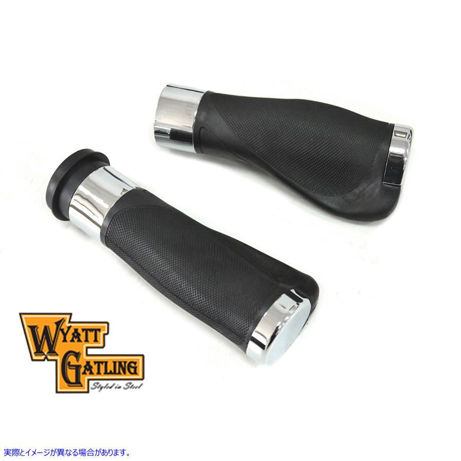 28-0935 ワイアット ガトリング ドンキー スタイル ハンドルバー グリップ セット 取寄せ Vツイン Wyatt Gatling Donkey Style H