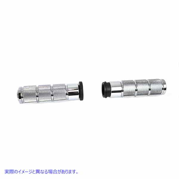 28-0984 クロームレトロスロットルバイワイヤーグリップセット 取寄せ Vツイン Chrome Retro Throttle by Wire Grip Set (検索用
