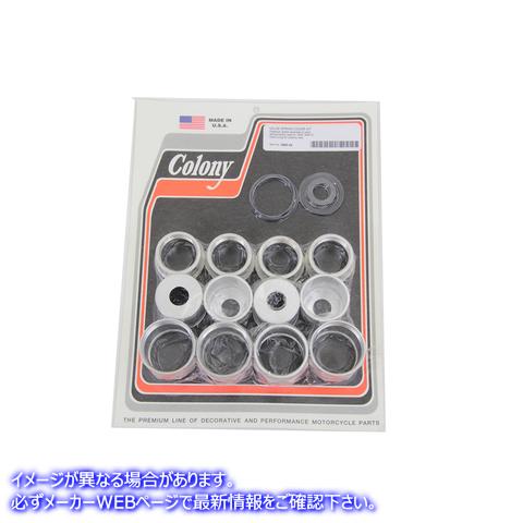 2885-24 VL バルブスプリングカバーセット カドミウムメッキ 取寄せ Vツイン VL Valve Spring Cover Set Cadmium Plated (検索用