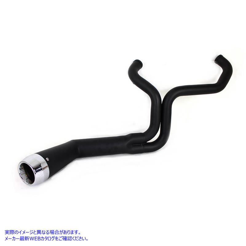 29-0024 FLT オフセット メガホン 2:1 1-3/4 インチ エキゾースト ブラック (クロ付き) 取寄せ Vツイン FLT Offset Megaphone 2: