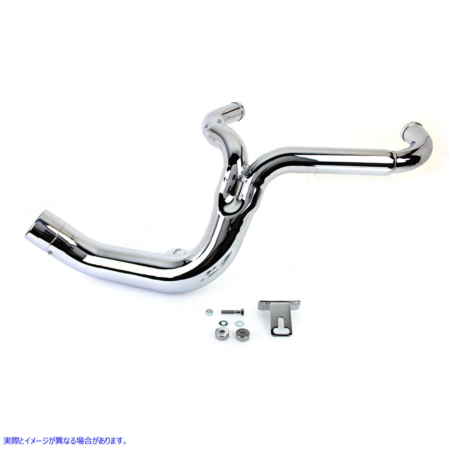 29-0030 FLT 2:1 レイクスタイル エキゾーストシステム クローム 取寄せ Vツイン FLT 2:1 Lake Style Exhaust System Chrome (検