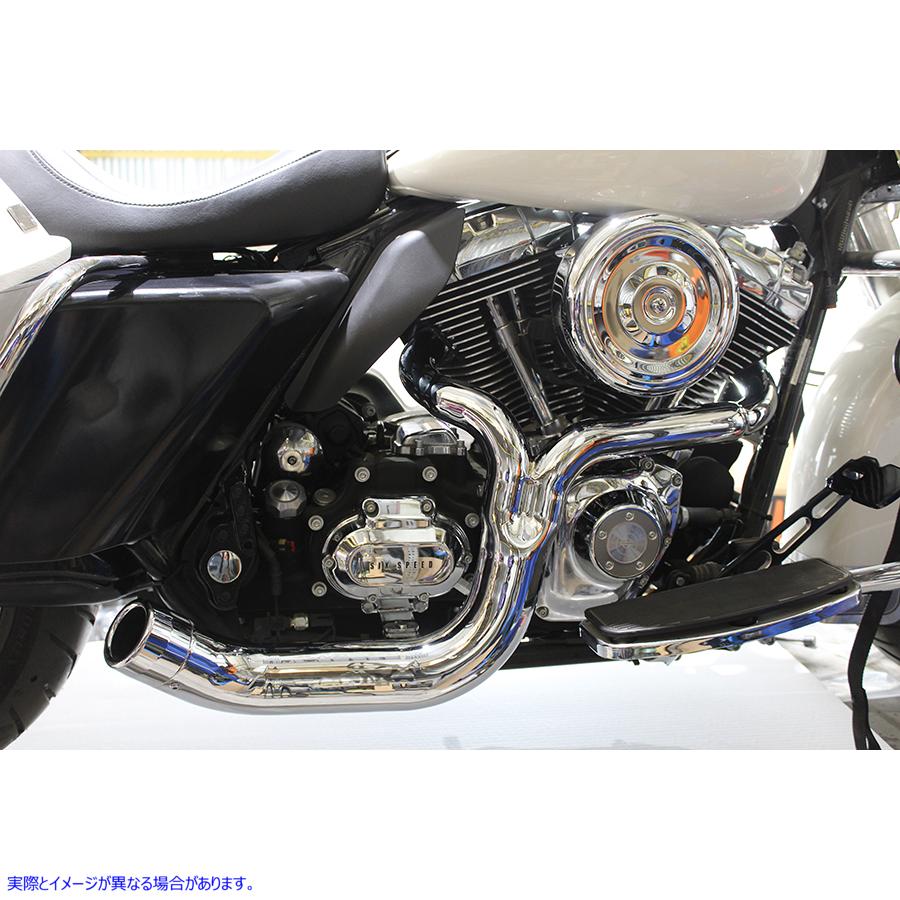 29-0032 FLT 2:1 レイクスタイル エキゾーストシステム クローム 取寄せ Vツイン FLT 2:1 Lake Style Exhaust System Chrome (検