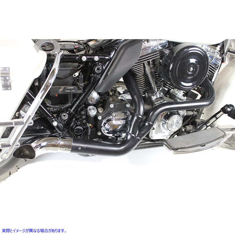 29-0044 2in1エキゾーストヘッダーセット ブラック 2 into 1 Exhaust Header Set Black 取寄せ Vツイン (検索用／