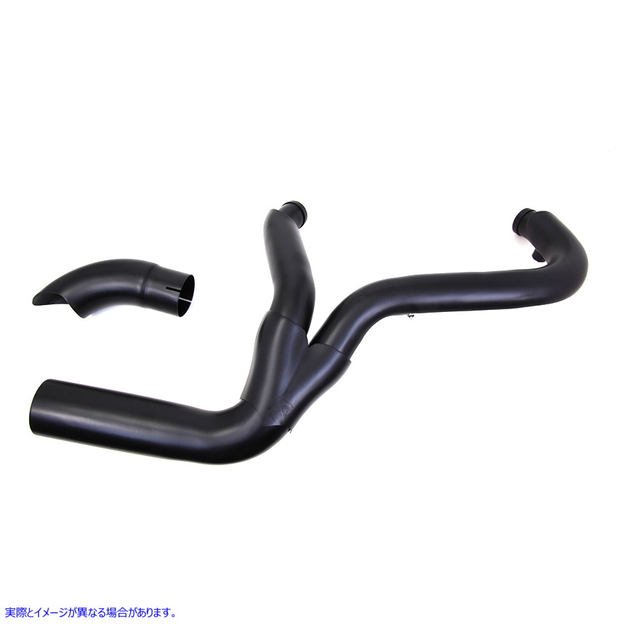 29-0047 2in1エキゾーストヘッダーセット ブラック 2 into 1 Exhaust Header Set Black 取寄せ Vツイン (検索用／