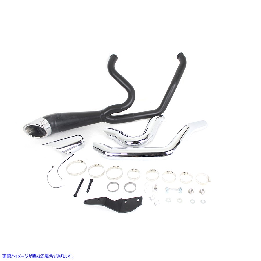 29-0048 M8 2:1 エキゾーストヘッダーセット ブラック M8 2:1 Exhaust Header Set Black 取寄せ Vツイン (検索用／