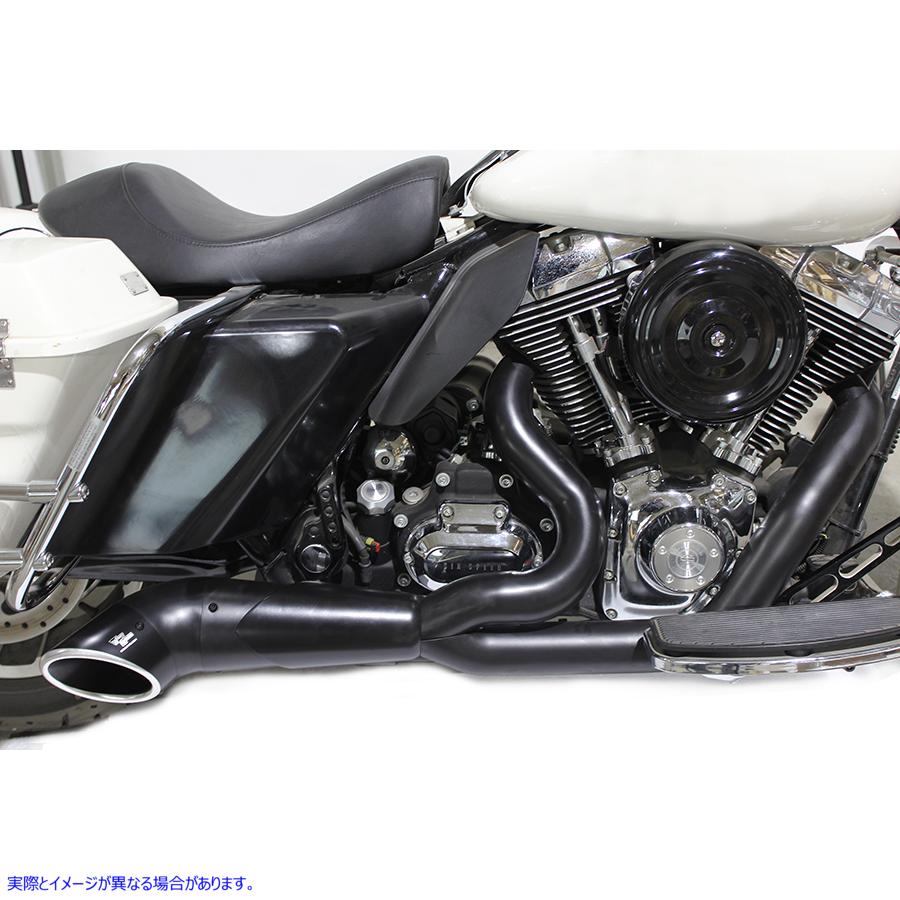 29-0071 2:1 エキゾーストヘッダーセット ブラック 取寄せ Vツイン 2:1 Exhaust Header Set Black (検索用／
